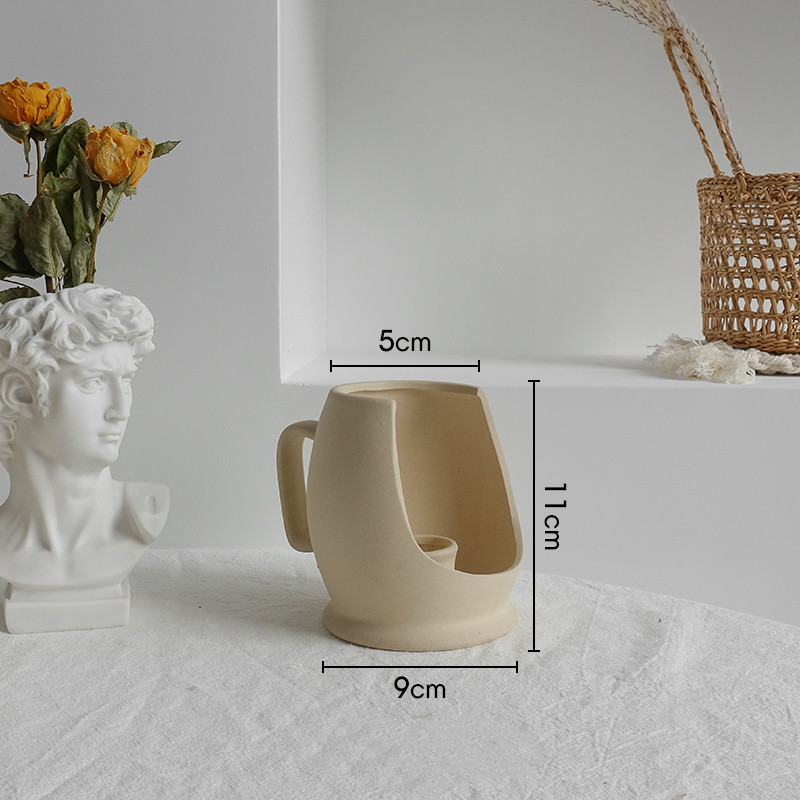 Vaso de cerâmica Simplicity Arranjo de flores secas Decoração para casa Ornamento Sala de estar Exposição Vasos de arte