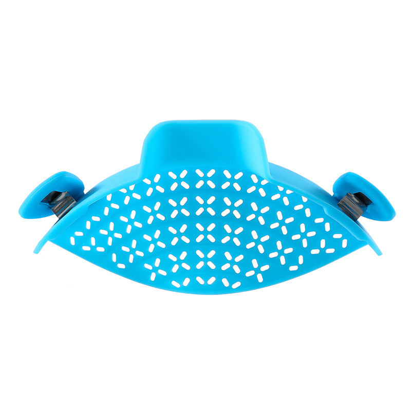 Utensílios de cozinha Tampa de silicone para drenagem lateral de panelas