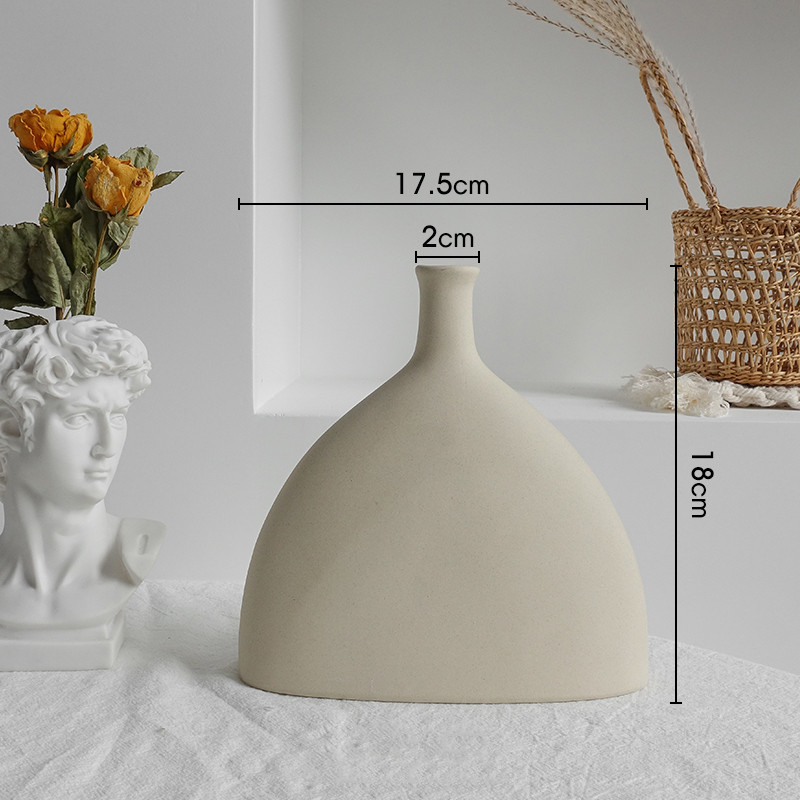 Vaso de cerâmica Simplicity Arranjo de flores secas Decoração para casa Ornamento Sala de estar Exposição Vasos de arte