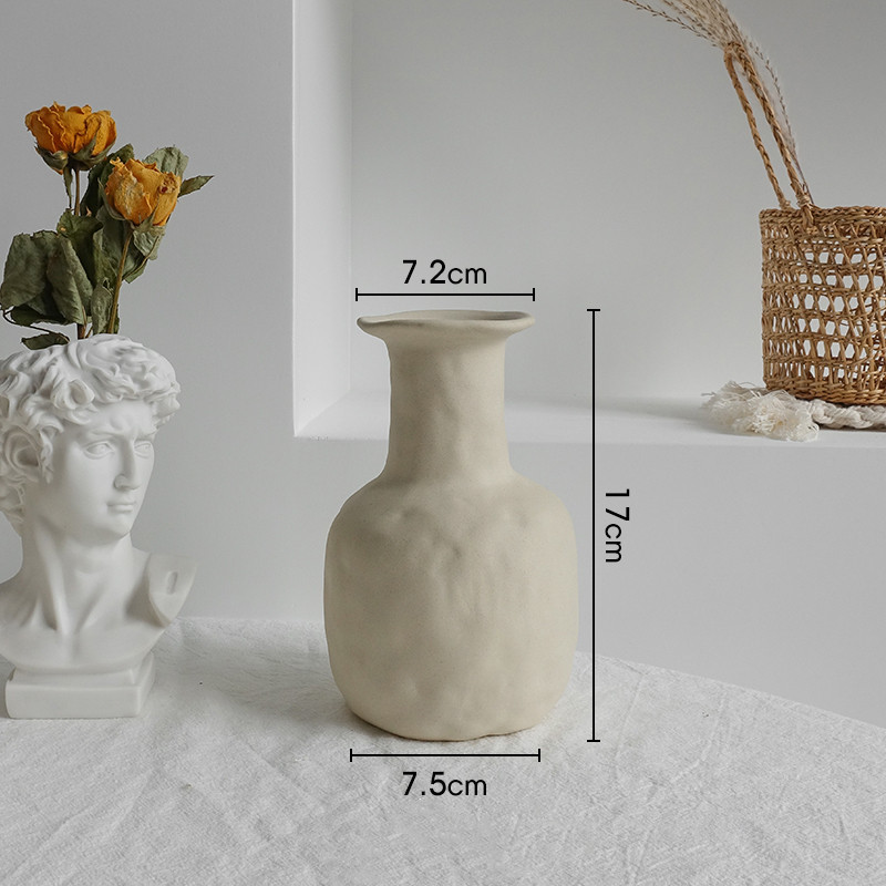 Vaso de cerâmica Simplicity Arranjo de flores secas Decoração para casa Ornamento Sala de estar Exposição Vasos de arte