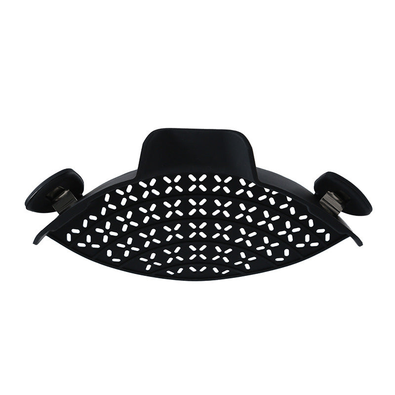Utensílios de cozinha Tampa de silicone para drenagem lateral de panelas