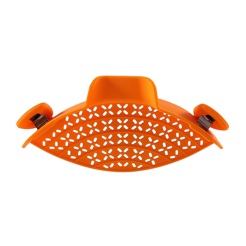 Utensílios de cozinha Tampa de silicone para drenagem lateral de panelas