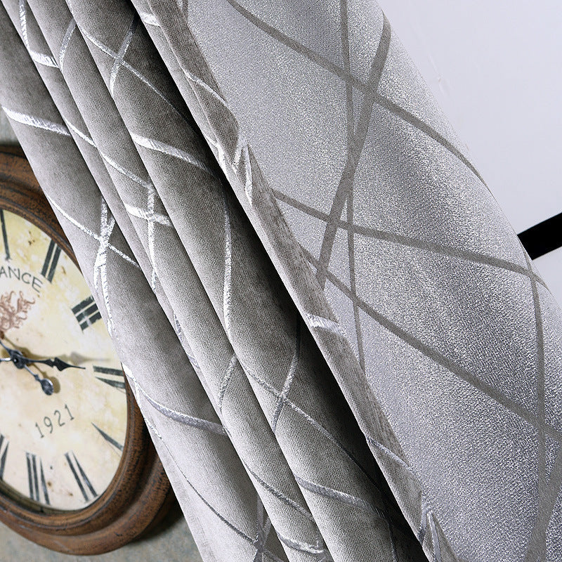 Cortinas blackout de chenille para sala de estar, modernas, simples e luxuosas, em cores sólidas