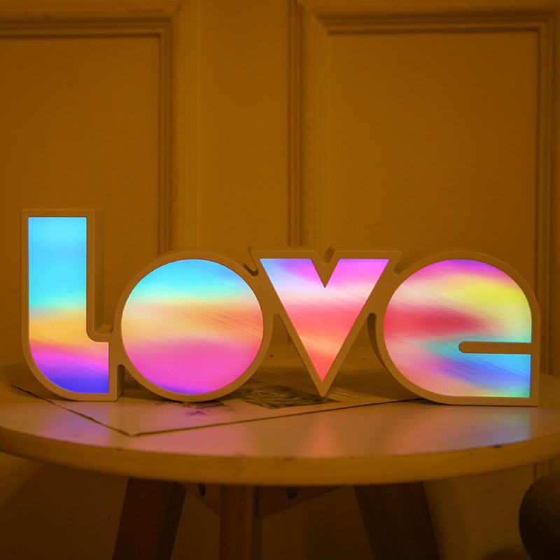 Decoração de Dia dos Namorados com Luz LED LOVE, Presente de Dia dos Namorados para Namorada, Aniversário, Festa de Casamento, Decoração Romântica para Casamento