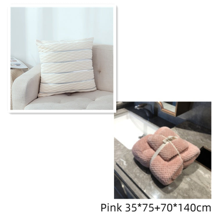 Capa de almofada de veludo listrada de luxo simples, capa de almofada para sofá, capa de almofada de flanela de veludo para sofá