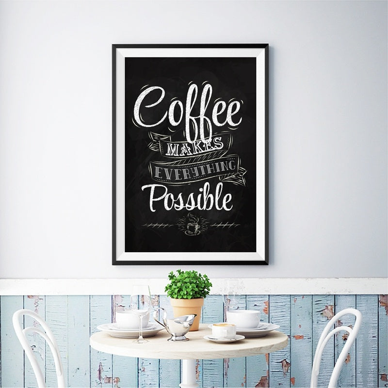 Quadro de parede de café