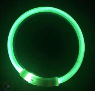 USB charging light collar night light dog collar LED Teddy Golden Retriever dog collar full dog breed