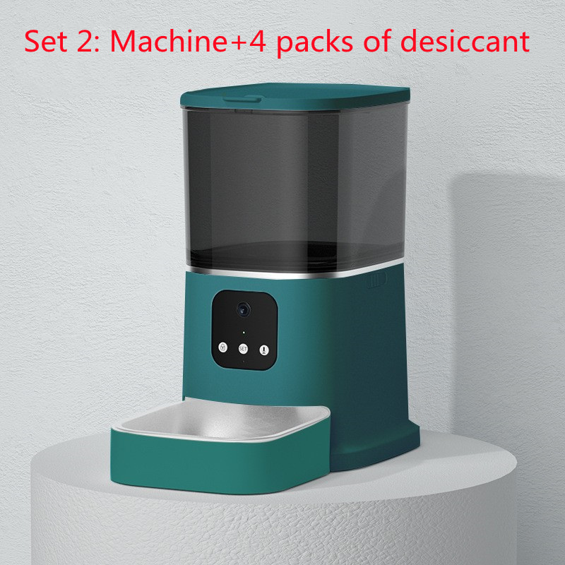 Alimentador automático para animais de estimação, grande capacidade, gravador de voz inteligente, controle por aplicativo, temporizador, alimentação, dispensador de comida para cães e gatos com tigela para animais de estimação WiFi