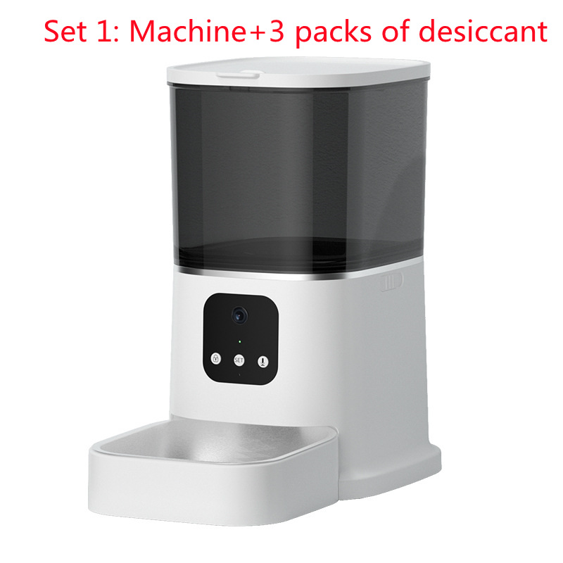 Alimentador automático para animais de estimação, grande capacidade, gravador de voz inteligente, controle por aplicativo, temporizador, alimentação, dispensador de comida para cães e gatos com tigela para animais de estimação WiFi