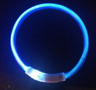 USB charging light collar night light dog collar LED Teddy Golden Retriever dog collar full dog breed