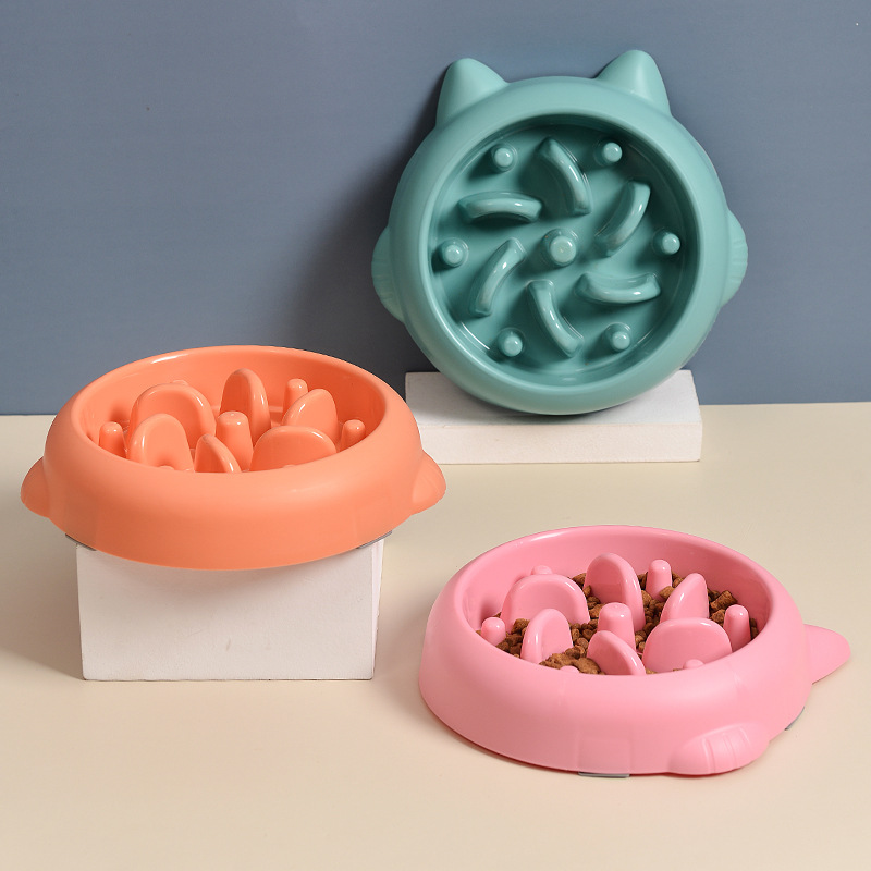 Tigelas de alimentação lenta para cães e gatos, tigela anti-engasgo, prato de alimentação lenta para cães, tigela anti-engolir, suprimentos para tigelas