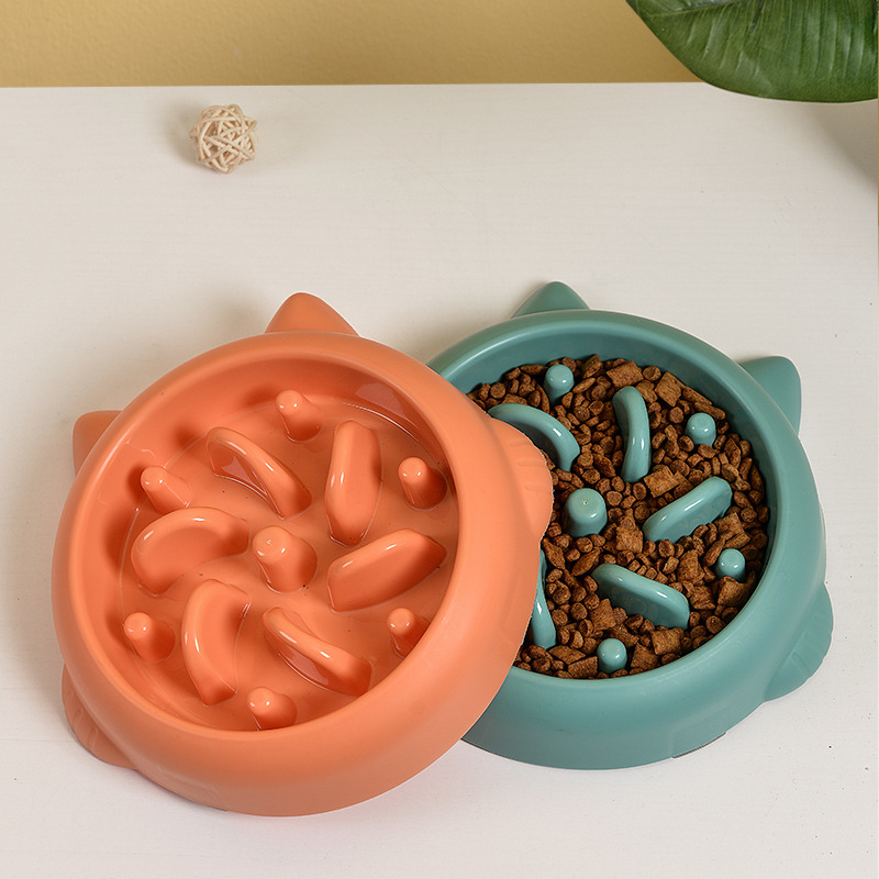 Tigelas de alimentação lenta para cães e gatos, tigela anti-engasgo, prato de alimentação lenta para cães, tigela anti-engolir, suprimentos para tigelas