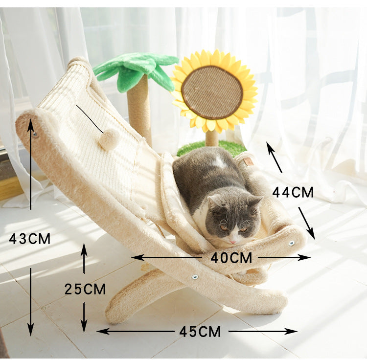 Sofá-cama para gatos de estimação e cadeira para banho de sol