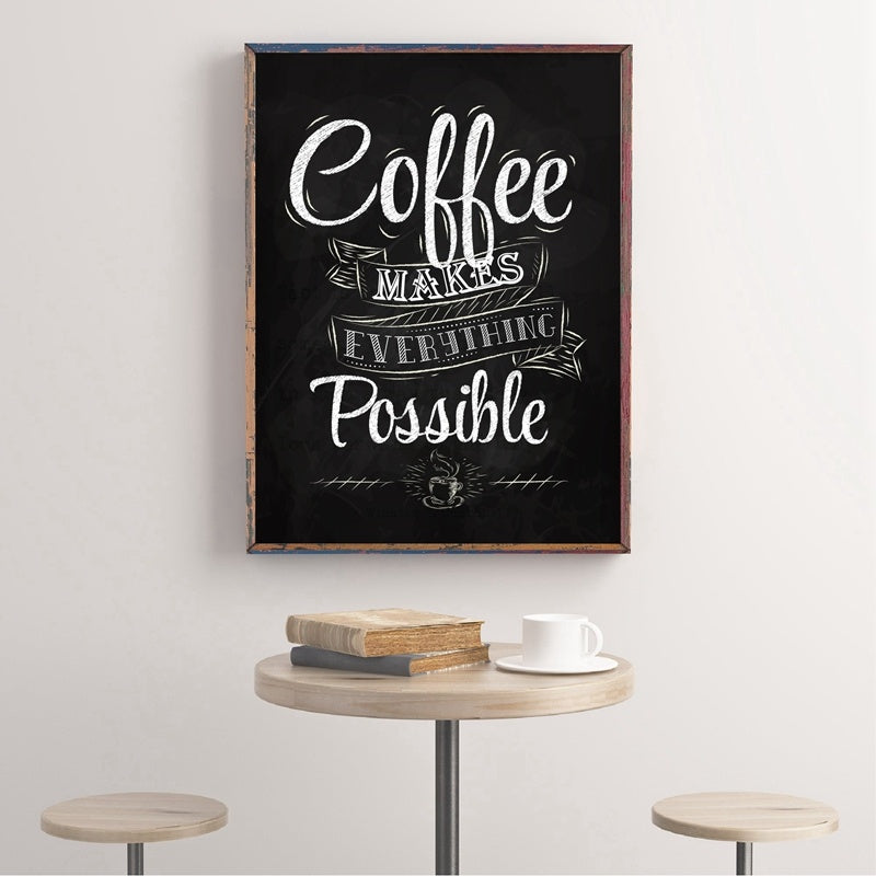 Quadro de parede de café