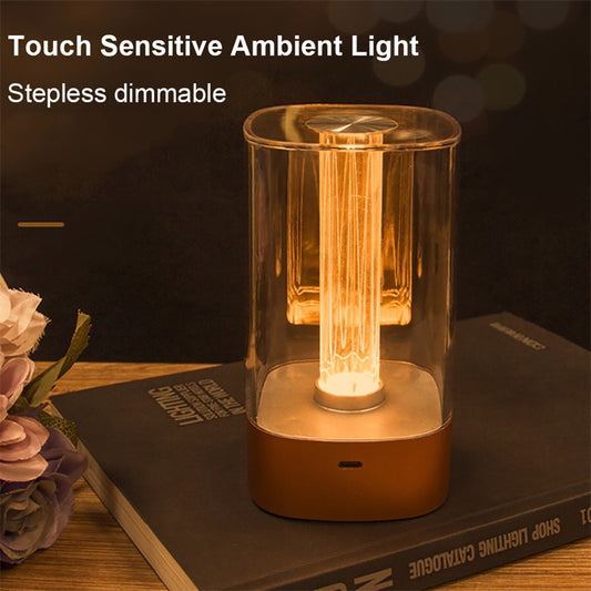 Nova luz ambiente LED sensível ao toque com carregamento USB, proteção para os olhos, abajur de cabeceira, quarto, bar, restaurante, jardim, decoração, luz noturna, decoração para casa