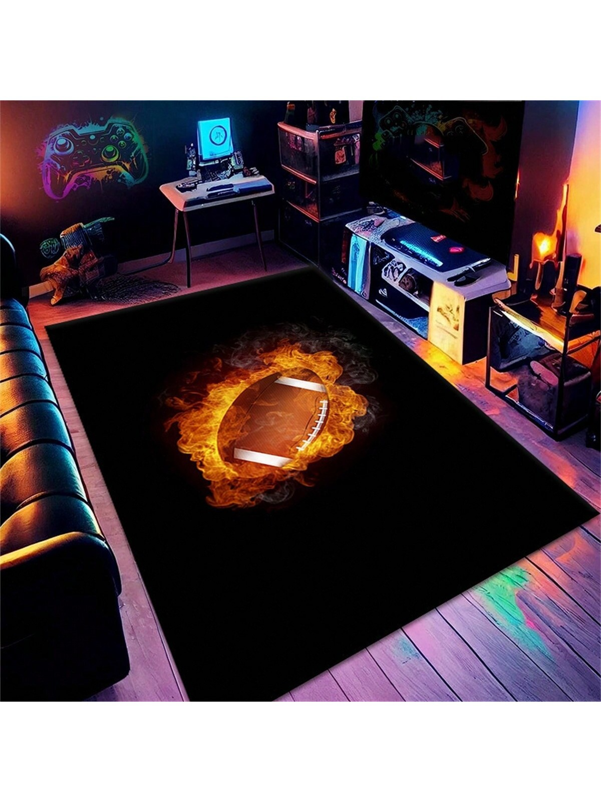 Bedside Blanket Covered With Decorative Floor Mats