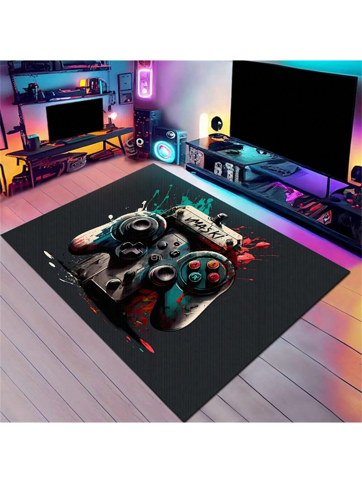 Bedside Blanket Covered With Decorative Floor Mats