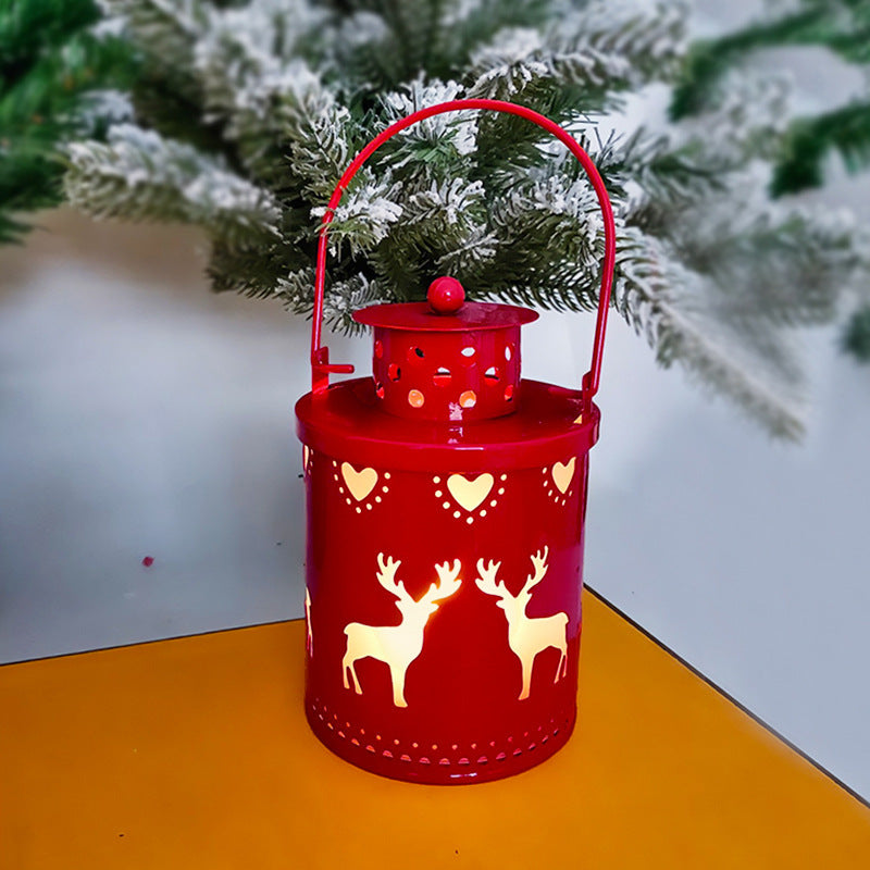 Luzes de velas de Natal, lanternas pequenas de LED, luzes de vento, velas eletrônicas, decoração criativa de feriado em estilo nórdico