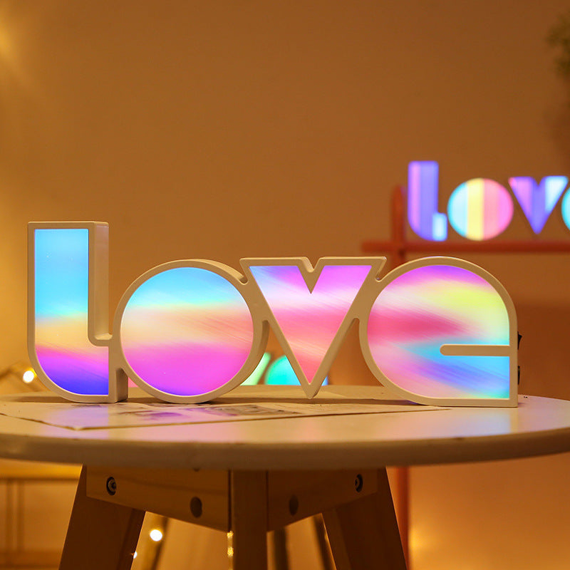 Decoração de Dia dos Namorados com Luz LED LOVE, Presente de Dia dos Namorados para Namorada, Aniversário, Festa de Casamento, Decoração Romântica para Casamento