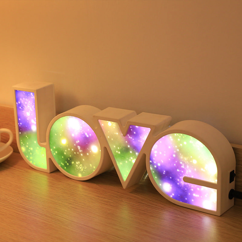 Decoração de Dia dos Namorados com Luz LED LOVE, Presente de Dia dos Namorados para Namorada, Aniversário, Festa de Casamento, Decoração Romântica para Casamento