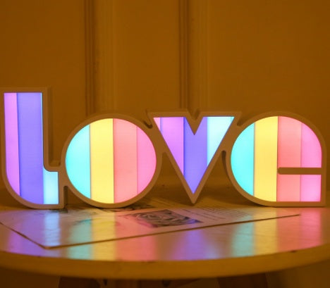 Decoração de Dia dos Namorados com Luz LED LOVE, Presente de Dia dos Namorados para Namorada, Aniversário, Festa de Casamento, Decoração Romântica para Casamento