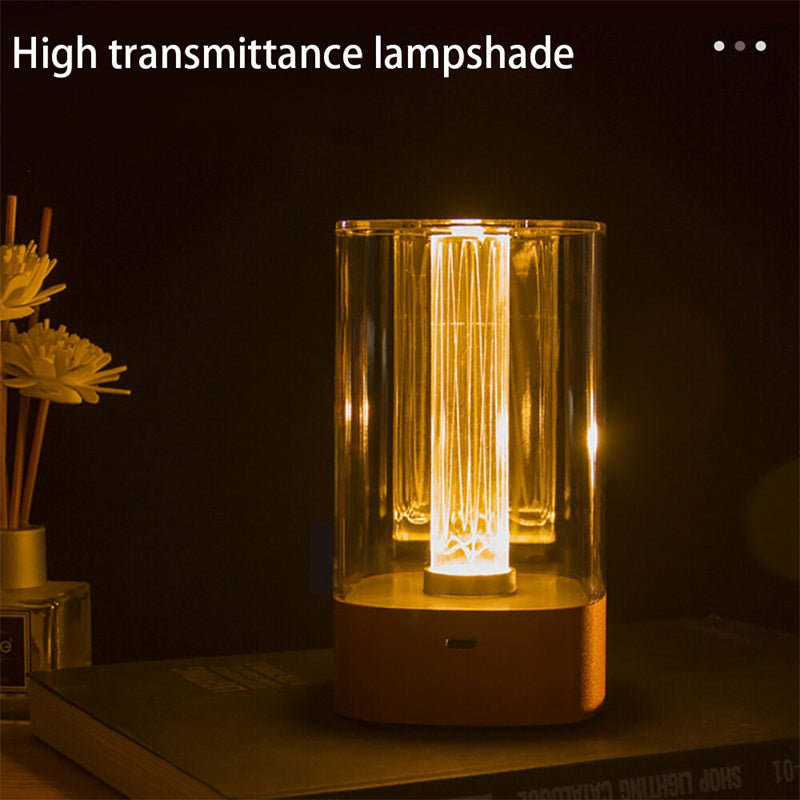 Nova luz ambiente LED sensível ao toque com carregamento USB, proteção para os olhos, abajur de cabeceira, quarto, bar, restaurante, jardim, decoração, luz noturna, decoração para casa