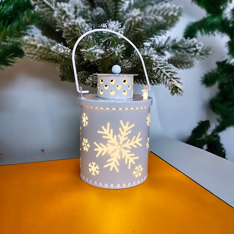 Luzes de velas de Natal, lanternas pequenas de LED, luzes de vento, velas eletrônicas, decoração criativa de feriado em estilo nórdico
